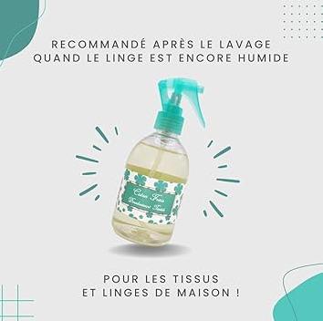 MOSCO PARIS | Spray Désodorisant pour Tissus | Parfum Coton Frais 250ml | Fraîcheur Longue Durée pour Linge de Maison | Spray à Vaporiser après Lavage | Parfum Intense avec Bouquet de Fleurs Généreux